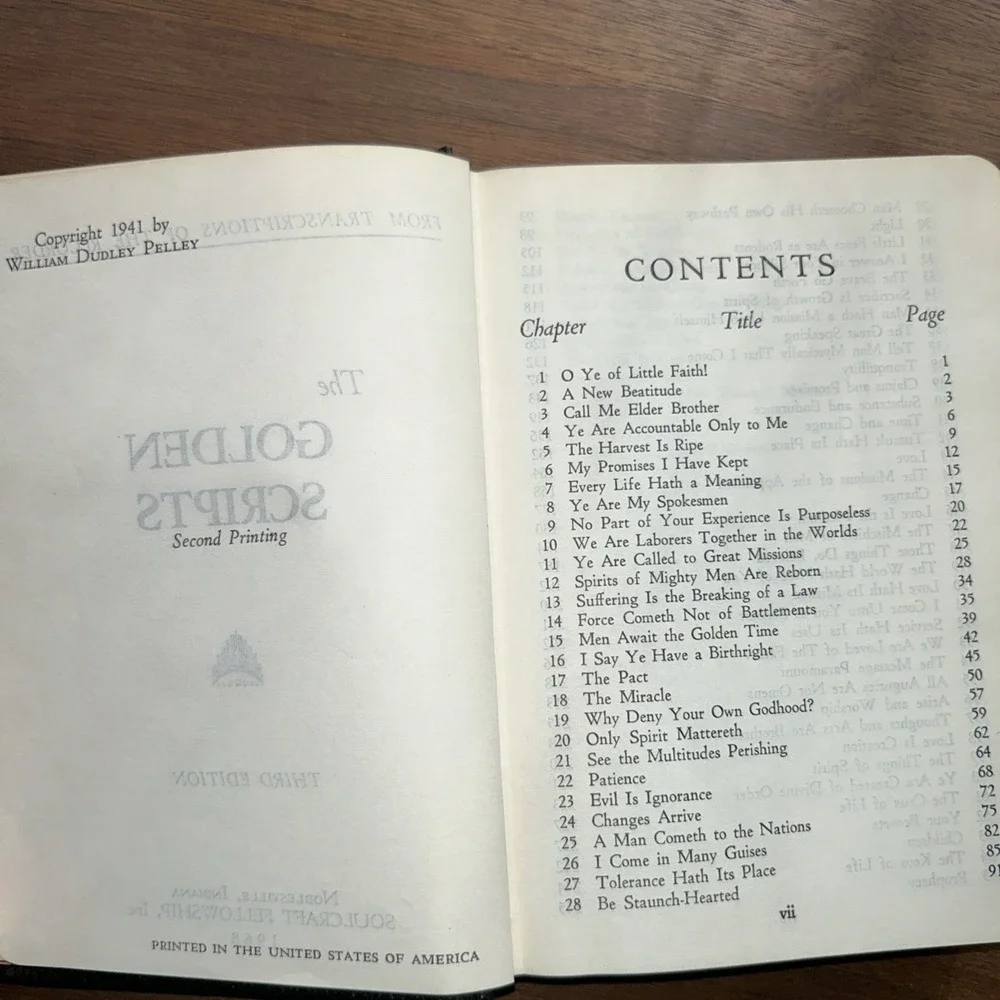 The Golden Scripts William Dudley Pelley 1968 Hardcover Third Edition Soulcraft
